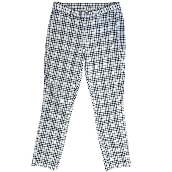 Uniqlo Pants - Uniqlo Plaid Pull On Leggings Knit Trousers Pants Size Small Cream & Black NWOT